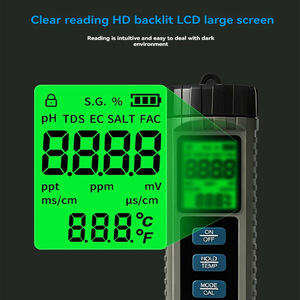 ปากกาวัดคุณภาพน้ำ 8 in 1 ยี่ห้อ OEM วัดค่า pH TDS EC ความเค็ม คลอรีน อุณหภูมิ อเนกประสงค์ สำหรับสระว่ายน้ำ สปา และตู้ปลา - Product Image 3
