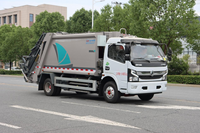Compacteur de déchets arrière pour véhicule électrique 8m³ à compactage hydraulique, usage moyen, zéro émission, élévateur de conteneurs automatique pour l'assainissement urbain