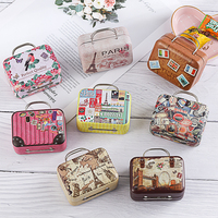 1 pièce : Adorable boîte à bijoux, sac à main de poupée, mini-valise en métal tendance, coffre miniature pour poupées, décoration de maison de poupée
