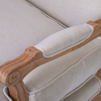 Moderner Loungesessel für Wohnzimmer, Esszimmer und Büros – Samt-Leinen-Bezug, abnehmbar, Akzentdesign