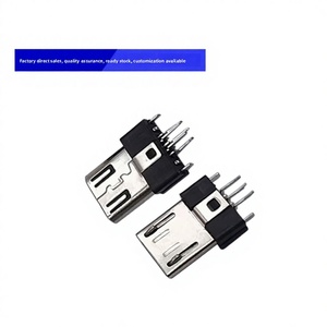 Conector Macho USB Tipo-C <span class=keywords><strong>Micro5PIN</strong></span> de Bronce Fosforoso con Doble Tierra, Puerto de Carga V8, Cable de Datos - Product Image 2