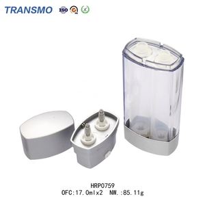 Flacon de fond de teint à essence pressée recyclée, flacon pompe à lotion sous vide, 17 ml * 2, double tube, flacon pulvérisateur en plastique - Product Image 6