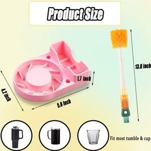 Estante de secado para botellas de agua de 20/30/40 oz con cepillo de limpieza 5 en 1, accesorio para vasos Stanley y tazas - Product Image 2