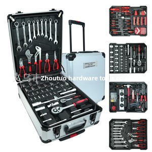 Ensemble de clés à douille argentées et noires de 399 pièces, <span class=keywords><strong>outils</strong></span> de réparation en <span class=keywords><strong>valise</strong></span>, vente en gros - Product Image 2
