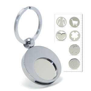 <span class=keywords><strong>2025</strong></span> thị trường Châu Âu Đức phổ biến Quà Tặng bán buôn tùy chỉnh siêu thị mã thông báo chèn đồng xu chủ mua sắm giỏ hàng Remover Keychain - Product Image 1