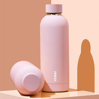 Yeway Bouteilles d'Eau Personnalisées en Gros, Bouteilles d'Eau Isothermes en Acier Inoxydable de Haute Qualité 500ml avec Logo Personnalisé