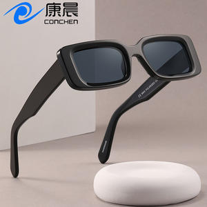 Lunettes de soleil unisexes carrées en acétate, verres polarisés TAC UV400, ajustement confortable pour la protection solaire, les voyages, la conduite et la mode - Product Image 2