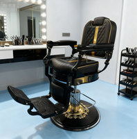 Chaise de barbier moderne multifonctionnelle réglable avec pompe hydraulique, chaise de coiffure ergonomique pour la coupe de cheveux