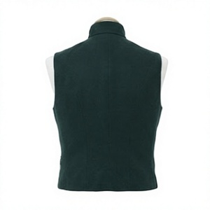 Dark Green <b>Men's</b> Waistcoat Vest Button Front <b>Sleeveless</b> <b>Jumper</b> for Uniform Dance and Formal Wear - Product Image 6