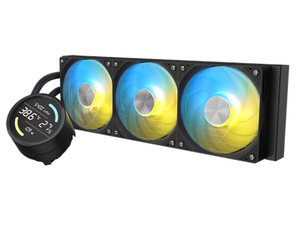 SilverStone E360 PRO Liquid Cooling Black/White 2.6inch LCD Display Rotatable Mount High-Performance three 120mm ARGB <b>Fans</b> - Product Image 3