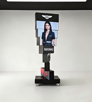 Affichage LED mécanique rotatif à 360° à double face à 9 couches, pas de pixel de 2 mm, luminosité de 600 cd, utilisation en intérieur, fréquence de rafraîchissement de 60 Hz
