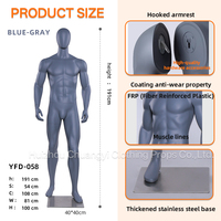 Maniquí Deportivo de Cuerpo Completo de Fibra de Vidrio en Pose de Carrera Dinámica, Modelo Atlético Masculino y Femenino Realista para Escaparates de Tiendas de Ropa