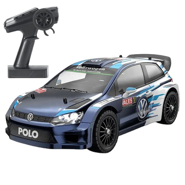 MJX Hyper GO 7304 1/7 Scale Polo R WRC 4WD RC Rally Car 4S Brushless Motor 60km/H Official Licensed for Drifting Fans and Adults