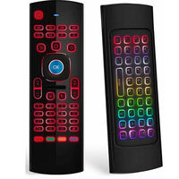 MX3 Flying Mouse dengan Lampu Latar 7 Warna untuk Penggunaan Android Smart Wireless Flying Mouse Remote Control