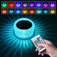 Lampe de table LED acrylique 16 couleurs, lumière nid d'oiseau, contrôle par interrupteur, étanche, antichoc, mini portable, alimentée par USB, lumière pour téléphone