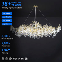 Lustre en cristal de luxe pour villa, escalier, restaurant, salon duplex, fabrication professionnelle haut de gamme