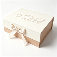 Boîtes cadeaux de luxe en carton rigide couleur or rose avec couvercle magnétique, pour souvenirs, cosmétiques, ou ensembles cadeaux rose bébé, avec ruban