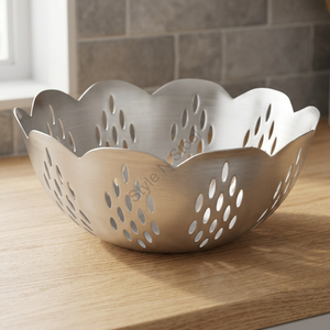 Corbeille à fruits en métal Design fleur coupée - Product Image 2