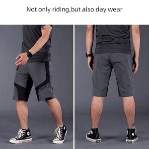 ROCKBROS-<span class=keywords><strong>pantalones</strong></span> <span class=keywords><strong>cortos</strong></span> holgados acolchados para ciclismo, reflectantes, para bicicleta de <span class=keywords><strong>montaña</strong></span>, resistentes al agua - Product Image 3