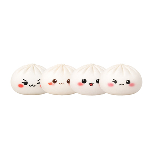 Jouet anti-stress mignon en forme de chignon simulé en PU – Portable, à rebond lent, amusant, à presser, motif dessin animé - Product Image 1