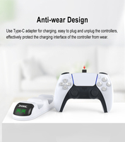 Chargeur double pour manette PS5 Ancreu PS5 TP5-0506, chargeur sans fil pour manette PS5, base de charge double avec indicateur LED