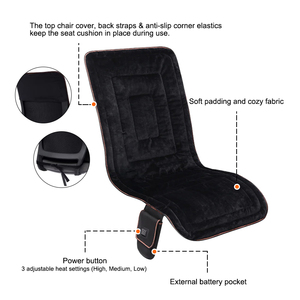 Cojín <span class=keywords><strong>de</strong></span> Asiento Calefactable Mydays Tech <span class=keywords><strong>con</strong></span> Interfaz USB y Control <span class=keywords><strong>de</strong></span> Temperatura <span class=keywords><strong>de</strong></span> 3 Velocidades y Calefacción <span class=keywords><strong>de</strong></span> Tres Zonas para el Hogar - Product Image 3