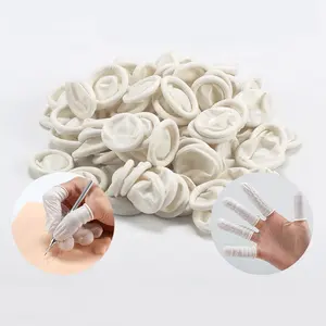 Cheap 100 Pieces White Anti-static Disposable Rubber Silicone Latex Finger Cots Nitrile Finger Cots For Microblading Supplies