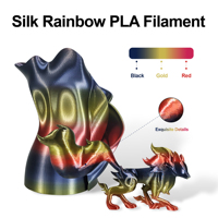 Filamento para Impresora 3D PLA de Material Virgen 100%, Degradado Arcoíris, Cambio Rápido de Color, Acabado Brillante, 330M de Longitud, Venta al Por Mayor de Fábrica
