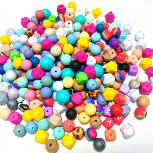 Perles de Dentition en Silicone Qualité Alimentaire 16 Couleurs Lettres Anglaises 12mm en Gros pour Attache Sucette - Product Image 5