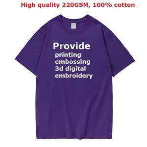 Camiseta con logotipo personalizado para hombre, camiseta informal con serigrafía para hombre, Camiseta de algodón de gran tamaño - Product Image 3