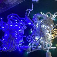 Lampu LED String Karet Bicolor 220V IP65 10m Putih dan Putih Hangat untuk Dekorasi Luar Ruangan