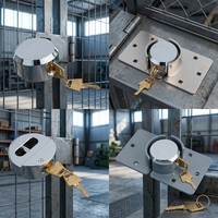 Cadenas à disque en acier chromé de 73 mm, anti-effraction, sans clé, pour porte de remise de fourgonnette, vente en gros OEM