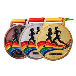 Médailles de sport en argent, bronze et or en gros, médailles en métal personnalisées, <span class=keywords><strong>cadeau</strong></span> pour la compétition de vélo, de danse, de course à pied et de sports - Product Image 4