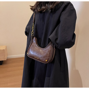 Hot Sale New Arrivals PU Leather <b>Purse</b> Ladies Crossbody Bag Women Solid Color Retro Small Single Strap Bag Tanjing - Product Image 2