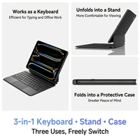 RICHISON iPad Air/Pro 11 için Bluetooth 5.3 Klavye Kılıfı, Trackpad'li Manyetik Klavye, 78 Tuşlu Arkadan Aydınlatmalı Kablosuz