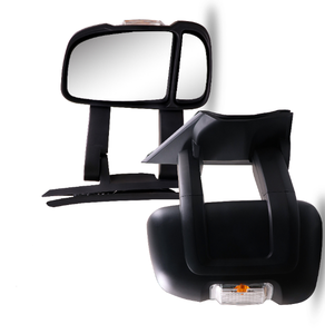 กระจกมองข้างขวาสีดำแบบยาว สำหรับรถ <span class=keywords><strong>OPEL</strong></span> Movano ปี 2021-2024 พร้อมระบบปรับไฟฟ้า ระบบทำความร้อน และไฟเลี้ยวในตัว กระจกนูน - Product Image 4