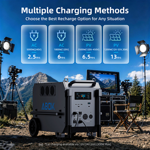 Estación de Energía Portátil ABOK de Alta Resistencia, 7200W, 9792Wh, LiFePO4, Generador Solar con Interruptor de Circuito para Uso Comercial Fuera de la Red - Product Image 2
