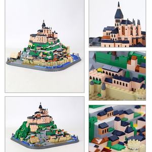 Blocs de construction en plastique à petites particules compatibles Vanger French Manche Normandy Mont Saint-Michel, jouets éducatifs pour enfants - Product Image 5