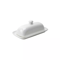 En gros En Céramique Blanche De Style Moderne Beurrier avec Couvercle Ustensiles De Cuisine