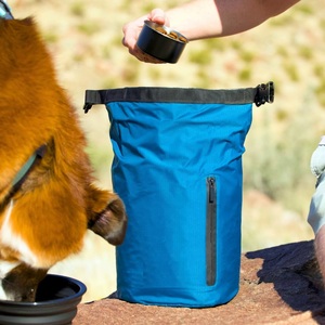 <span class=keywords><strong>Sac</strong></span> de voyage pour nourriture pour chien 1 tasse avec poche latérale zippée Conteneur de stockage de croquettes étanche pour la maison Road Trips Camping Boarding - Product Image 4