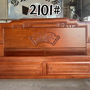 Tempat Tidur Kayu Solid Ukiran Rosewood Cina 1.5m/1.8m Gaya Cina Baru Kerajinan Mortise Tenon Multifungsi dengan Penyimpanan Tempat Tidur Ganda - Product Image 6