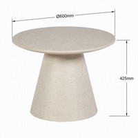 Table à manger extensible industrielle moderne, finition micro-ciment blanc, écologique, gain de place, mobilier de maison, vente en gros d'usine