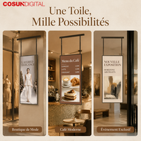 Écran publicitaire LCD ultra-plat sur pied avec SDK pour la signalisation directionnelle et l'utilisation en ascenseur dans les magasins de détail
