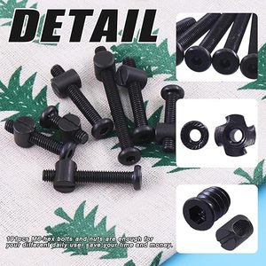 Bán Buôn Tùy Chỉnh Metric M6x20 Nickel Tráng Ốc Vít Bé Crib Vít Bolt Hexagon Ổ Cắm Đầu Cho Đồ Nội Thất Bằng Gỗ Ràng Buộc - Product Image 6