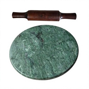 Planche à rouler en marbre vert de qualité supérieure avec rouleau à pâtisserie en bois pour ustensiles de cuisine Chakla Belan aux prix les plus bas - Product Image 1