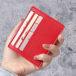 Mini tarjetero para tarjetas de visita, compacto, portátil, de cuero PU, para tarjetas de autobús y bancarias, para hombres y mujeres - Product Image 2