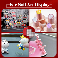 Bandes acryliques en cristal adhésif fort double face Série de bandes autocollantes transparentes Nail Art Striping Tape Nails Display Holder