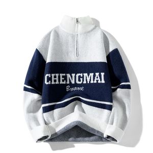 Suéter Personalizado con Logotipo para Hombre, Invierno, Parches Bordados, Jersey Informal, Tejido de Punto - Product Image 1