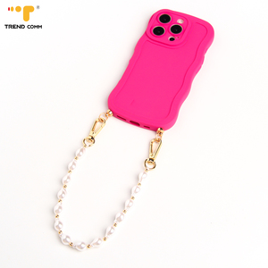 Elegante Catenella da Polso con Perle per iPhone 14 15 Pro, Cinghia per Telefono con Cordino e <span class=keywords><strong>Charm</strong></span> - Product Image 3