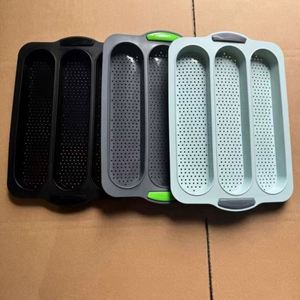 Molde de Silicona para Hornear, Apto para Alimentos, para Pan Francés, Baguette Pequeña, 3 Ranuras, Apto para Horno/Lavavajillas, en Oferta - Product Image 1